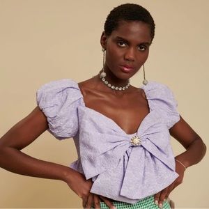 Sister Jane Lavender Puff Sleeve Top